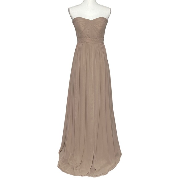 Jenny Yoo Mira Bridesmaid Dress Taupe Size 6 NEW - Picture 4 of 16